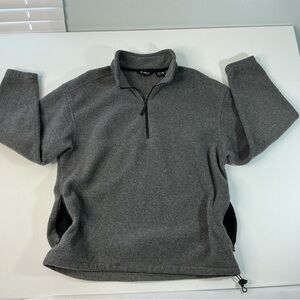 Eddie Bauer Men's Charcoal Zip-Up Sweater